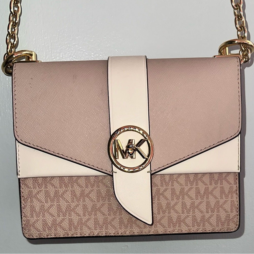 Michael Kors Pink & White Purse
